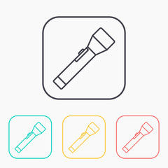 Flashlight simple vector icon