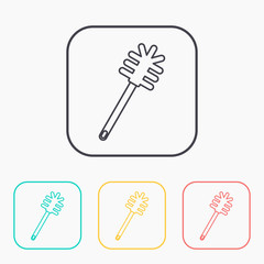toilet brush vector icon