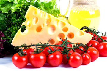  cheese with fresh vegetables