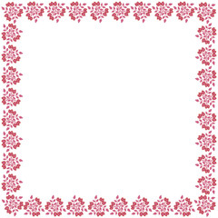 Cute frame made of colored arranged in a square