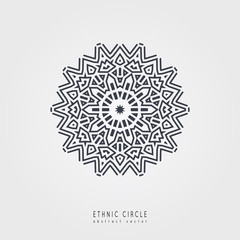 Ethnic mystical pattern with triangle and circles. 