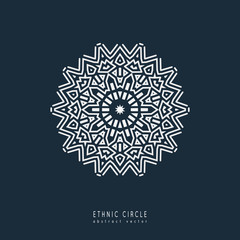 Ethnic mystical pattern with triangle and circles. 