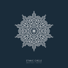 Ethnic mystical pattern with triangle and circles. 