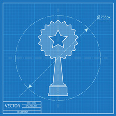 White trophy and awards icon