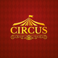 Circus vintage badge, vector illustration