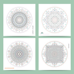 Trendy hipster colored circle, bright philosophical symbol