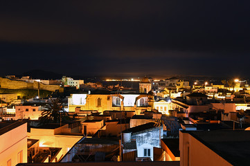 View of Tarifa at night, Cadiz