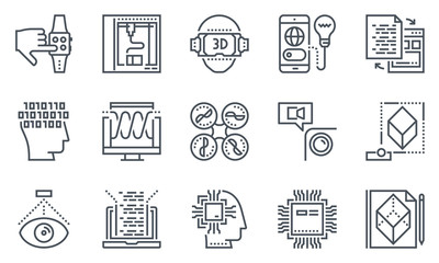 Technology icon set