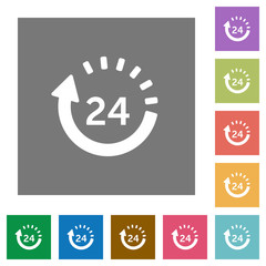 One day delivery square flat icons