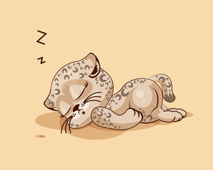 Leopard cub asleep