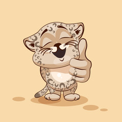 Leopard cub thumb up