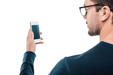 Handsome young man on white background