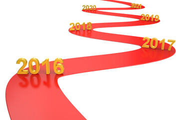 success business concept 2016 year, 3D rendering