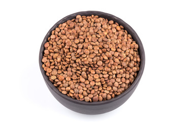 Lentils Isolated on White Background