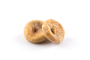 Dried Figs on white background