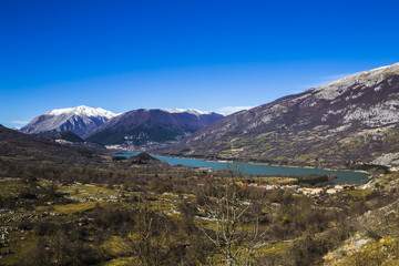 Lake of Barrea in Abruzzo in Italy