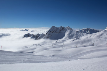 Obraz premium Skihang auf der Zugspitze