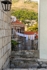 Dubrovnik old city clothesline