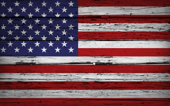 US Flag USA Grunge Background