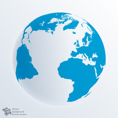 Infographics Vector Background #The Atlantic Ocean,Global, World Map, Earth