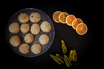 Orange Cookies With Chocolate Chips