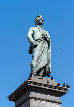 Adam Mickiewicz statue in Cracow, Poland