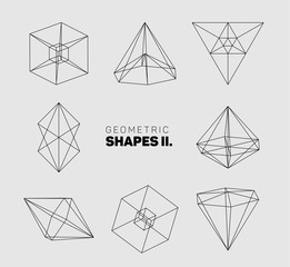 Vector abstract regular geometric shapes