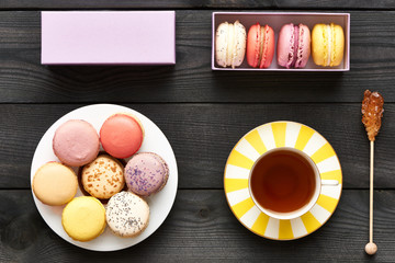French delicious dessert macaroons