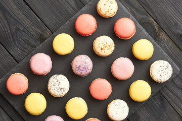 French delicious dessert macaroons