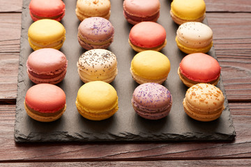 French delicious dessert macaroons