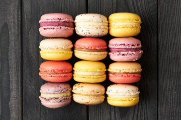 French delicious dessert macaroons