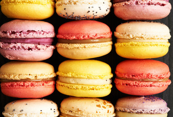 French delicious dessert macaroons