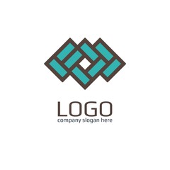 Vector of icon / Brick as a sign. Business icon for the company ceramic tiles /  Brick / Hotel. This concept logo, label or badge for furniture shops / salons.  Other companies. Vector illustration.