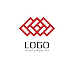Vector of icon / Brick as a sign. Business icon for the company ceramic tiles /  Brick / Hotel. This concept logo, label or badge for furniture shops / salons.  Other companies. Vector illustration.