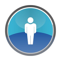 Avatar dans un bouton bleu