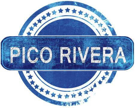 Pico Rivera Grunge Blue Stamp. Isolated On White.