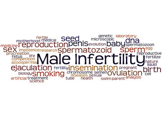 Male Infertility, word cloud concept 9