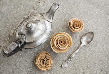 Ancient silver teapot
