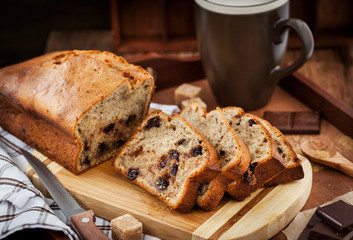 Delicious fresh homemade banana bread