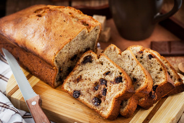 Delicious fresh homemade banana bread