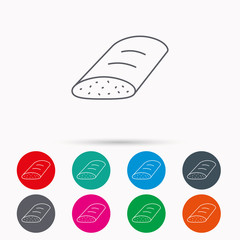 Bread icon. Natural food sign.