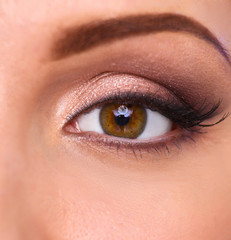 Obraz premium Close up portrait of beautiful young woman face