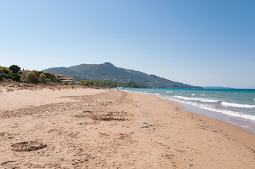 Banana beach on Zakynthos Island