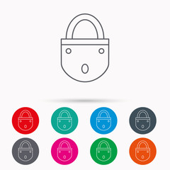 Lock icon. Padlock or protection sign.
