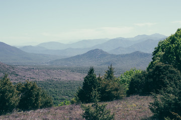 Scenic mountain landscape view