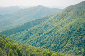 Scenic mountain landscape view