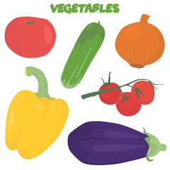 Cartoon vegetable set