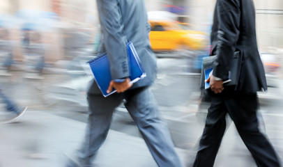 group of business people in the street