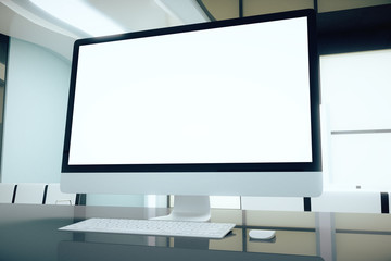 White screen on desk