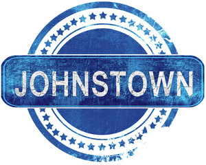 johnstown grunge blue stamp. Isolated on white.